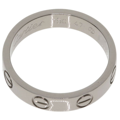 CARTIER Mini love ring # 47 Ring K18 White Gold Ladies [Used]