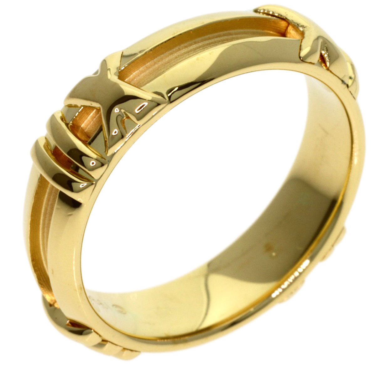 TIFFANY&Co. Atlas Ring K18 Yellow Gold Ladies [Used]