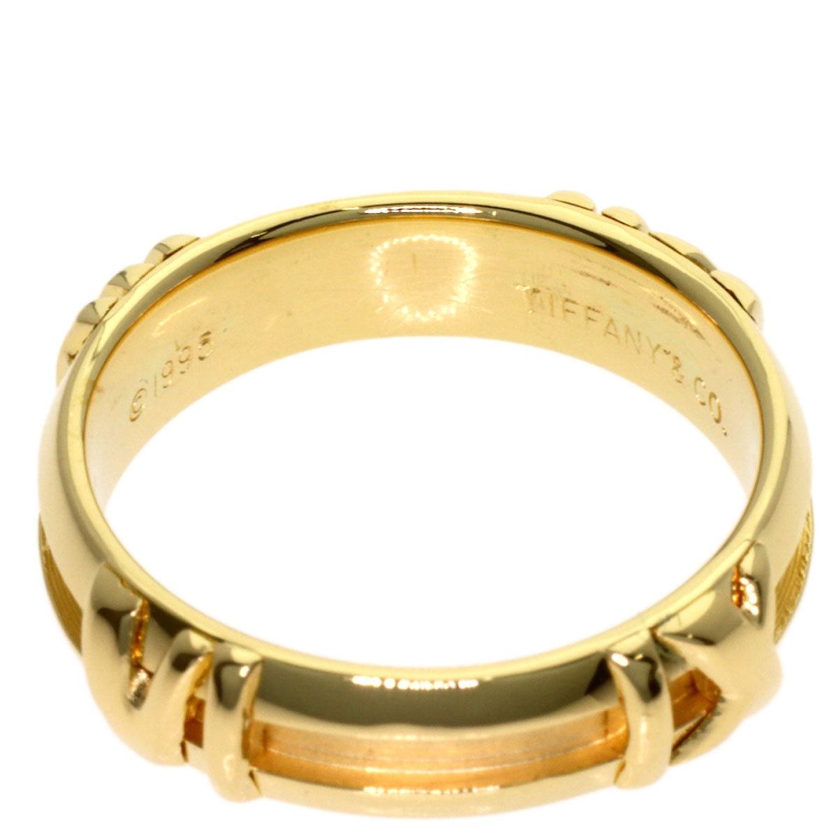 TIFFANY&Co. Atlas Ring K18 Yellow Gold Ladies [Used]