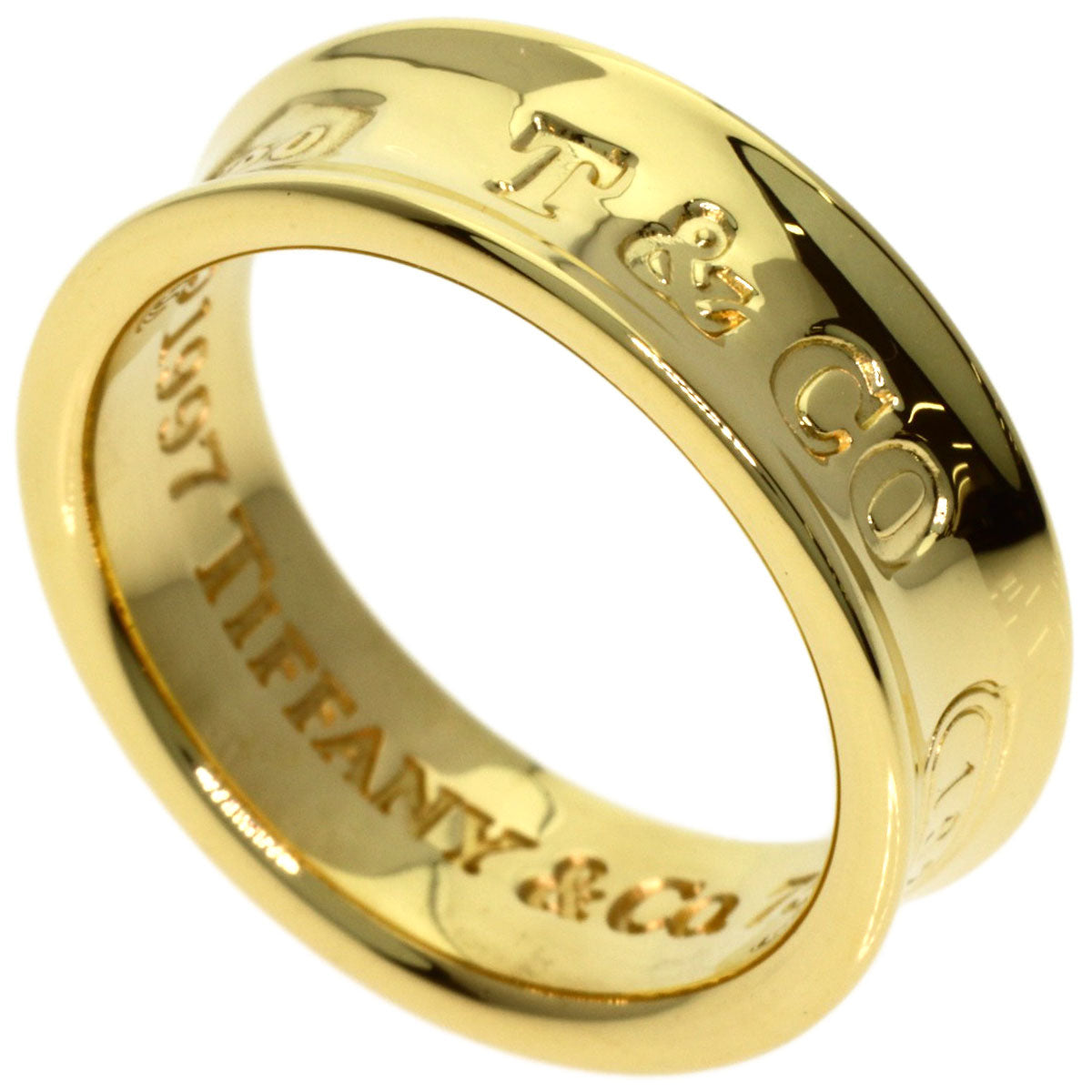 TIFFANY&Co. 1837 Ring K18 Yellow Gold Ladies [Used]