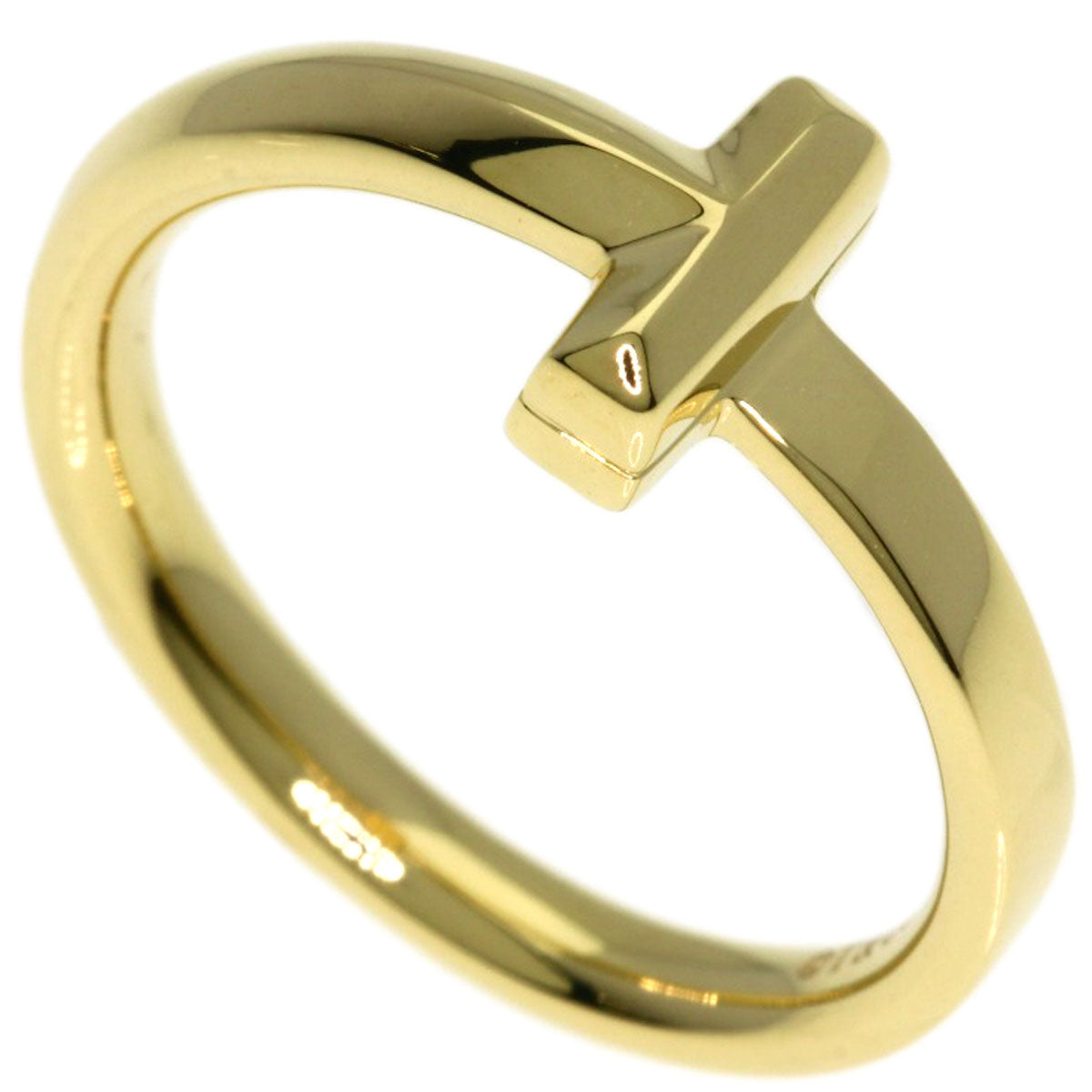 TIFFANY&Co. T One Narrow Ring K18 Yellow Gold Ladies [Used]