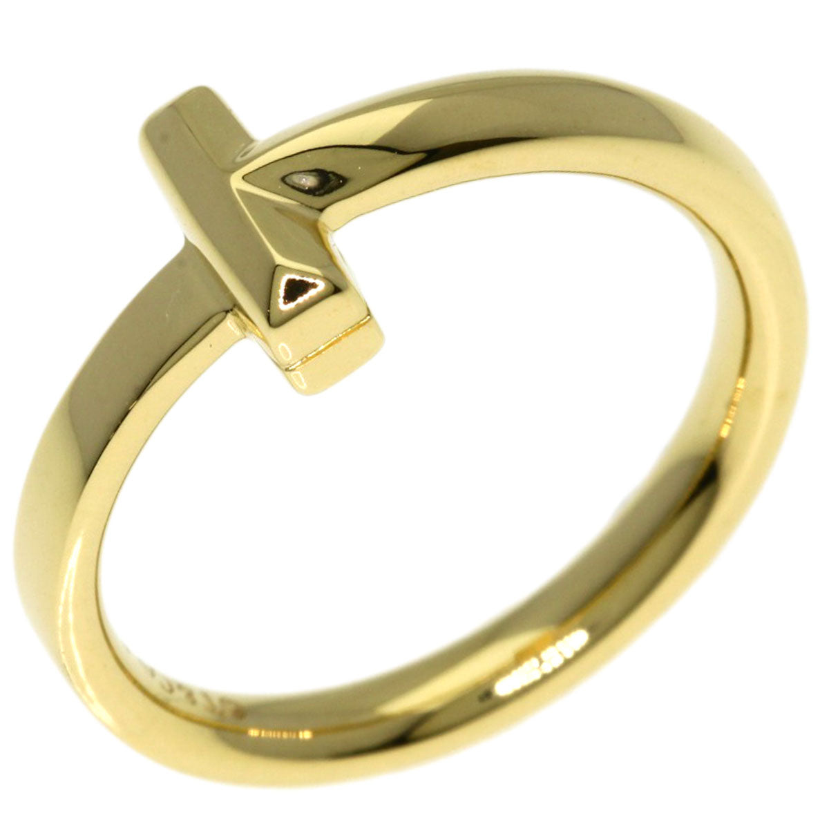 TIFFANY&Co. T One Narrow Ring K18 Yellow Gold Ladies [Used]