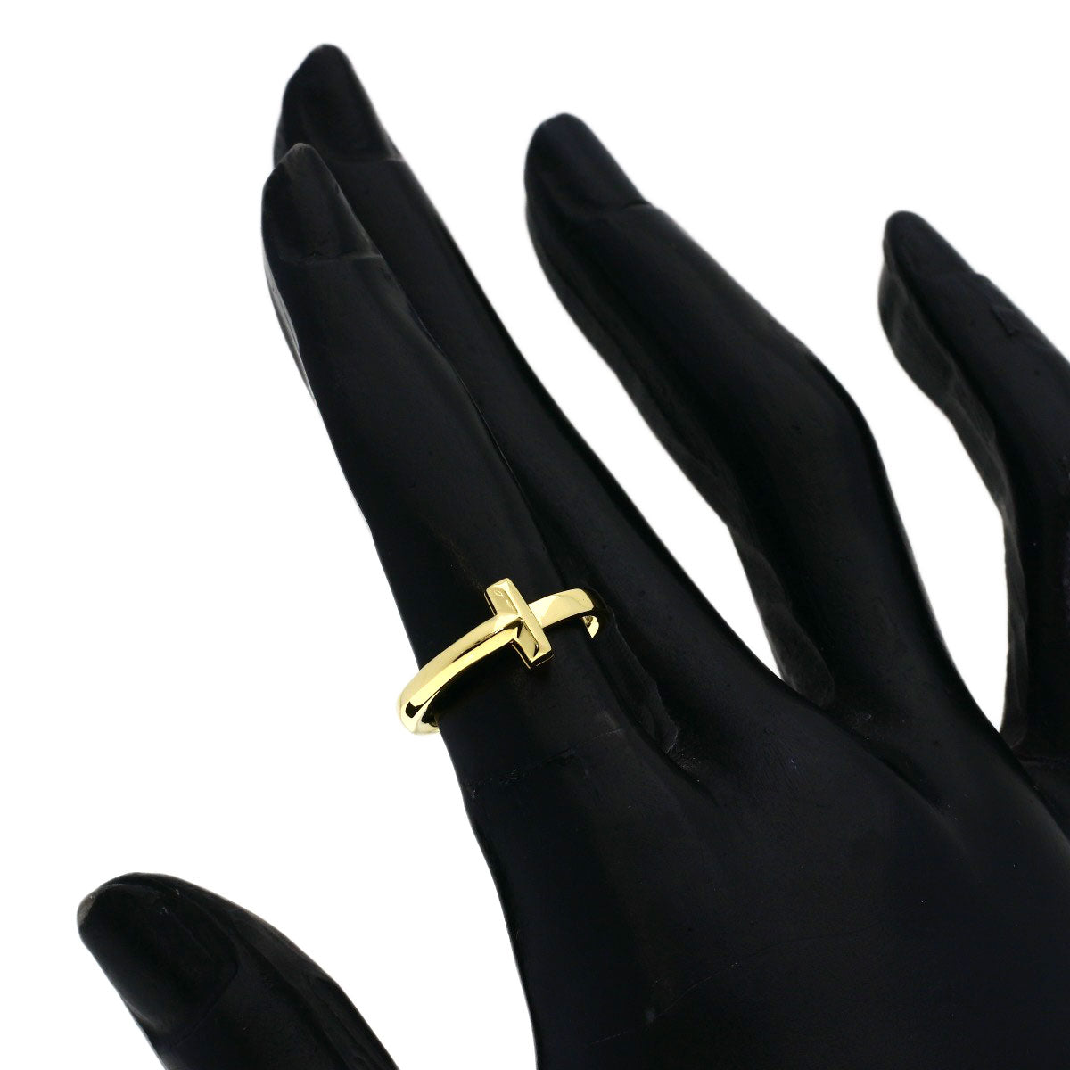 TIFFANY&Co. T One Narrow Ring K18 Yellow Gold Ladies [Used]