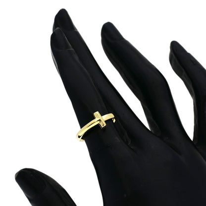 TIFFANY&Co. T One Narrow Ring K18 Yellow Gold Ladies [Used]
