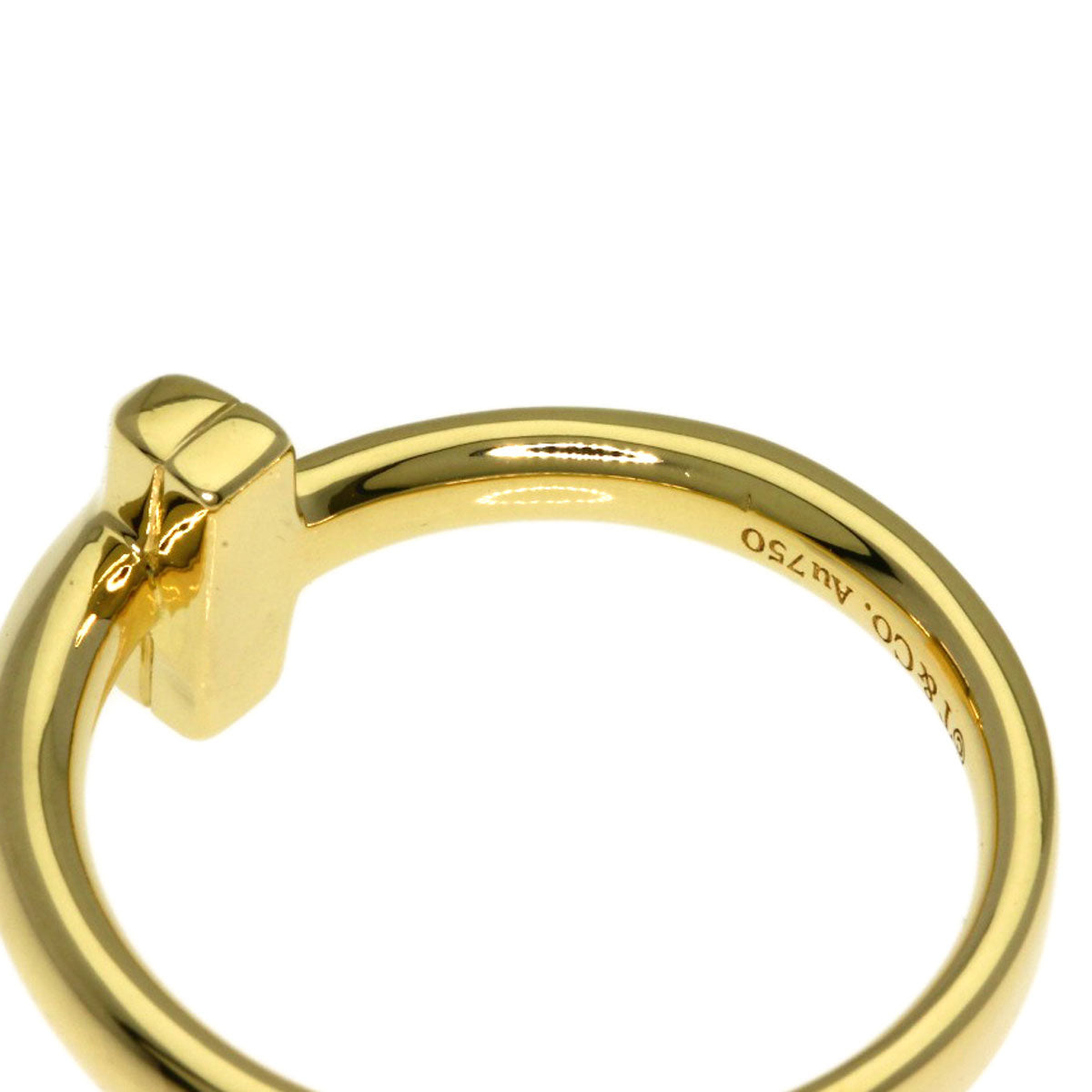 TIFFANY&Co. T One Narrow Ring K18 Yellow Gold Ladies [Used]