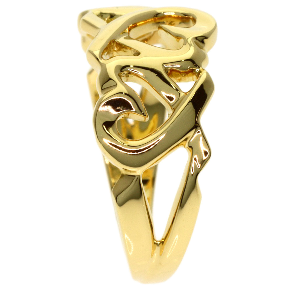 TIFFANY&Co. Triple rubbing heart Ring K18 Yellow Gold Ladies [Used]