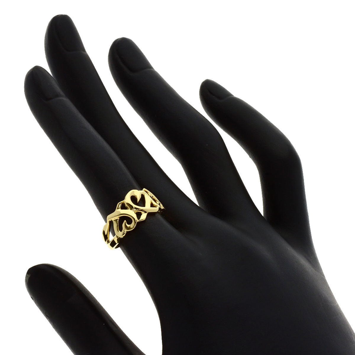 TIFFANY&Co. Triple rubbing heart Ring K18 Yellow Gold Ladies [Used]