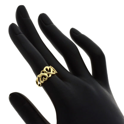 TIFFANY&Co. Triple rubbing heart Ring K18 Yellow Gold Ladies [Used]