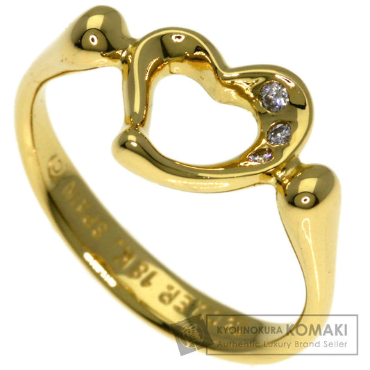 TIFFANY&Co. Open Heart Diamond Ring K18 Yellow Gold Ladies [Used]