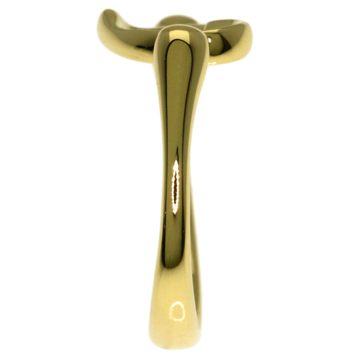 TIFFANY&Co. Open Heart Diamond Ring K18 Yellow Gold Ladies [Used]