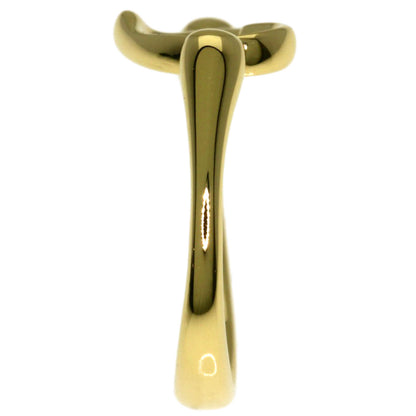 TIFFANY&Co. Open Heart Diamond Ring K18 Yellow Gold Ladies [Used]