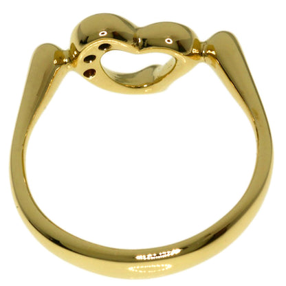 TIFFANY&Co. Open Heart Diamond Ring K18 Yellow Gold Ladies [Used]