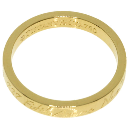 TIFFANY&Co. Notes narrow Ring K18 Yellow Gold Ladies [Used]