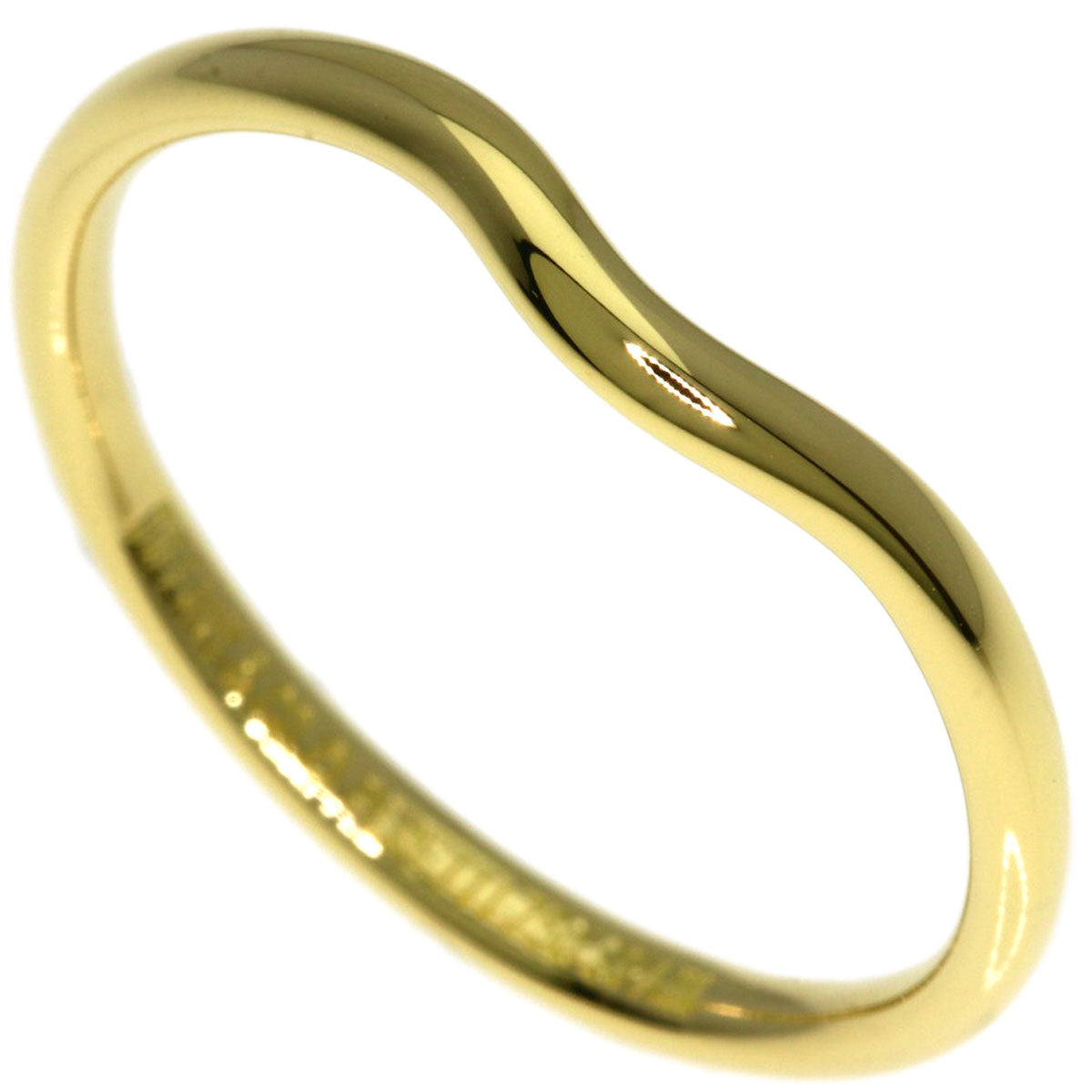 TIFFANY&Co. Curved band Ring K18 Yellow Gold Ladies [Used]