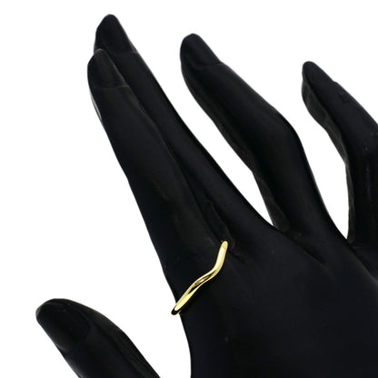TIFFANY&Co. Curved band Ring K18 Yellow Gold Ladies [Used]