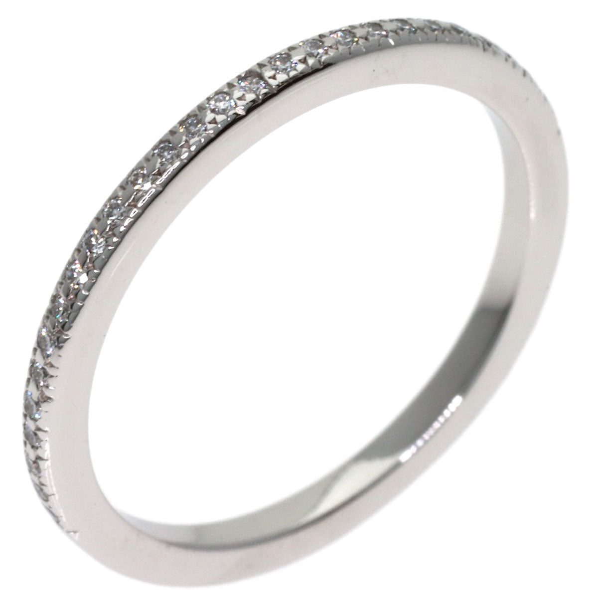 TIFFANY&Co. Half eternity Diamond Ring Platinum PT950 Ladies [Used]