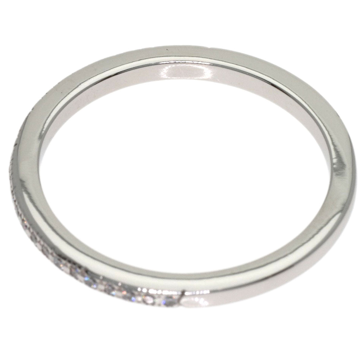 TIFFANY&Co. Half eternity Diamond Ring Platinum PT950 Ladies [Used]