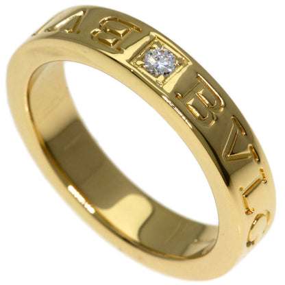 BVLGARI Double logo 1P Diamond Ring K18 Yellow Gold Ladies [Used]