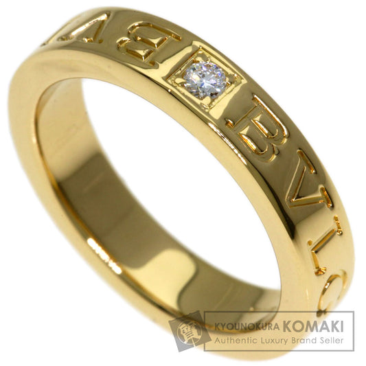 BVLGARI Double logo 1P Diamond Ring K18 Yellow Gold Ladies [Used]