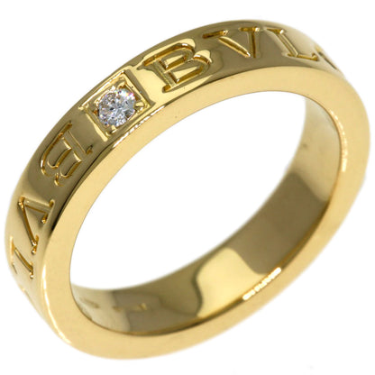 BVLGARI Double logo 1P Diamond Ring K18 Yellow Gold Ladies [Used]