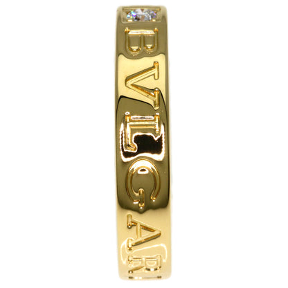 BVLGARI Double logo 1P Diamond Ring K18 Yellow Gold Ladies [Used]