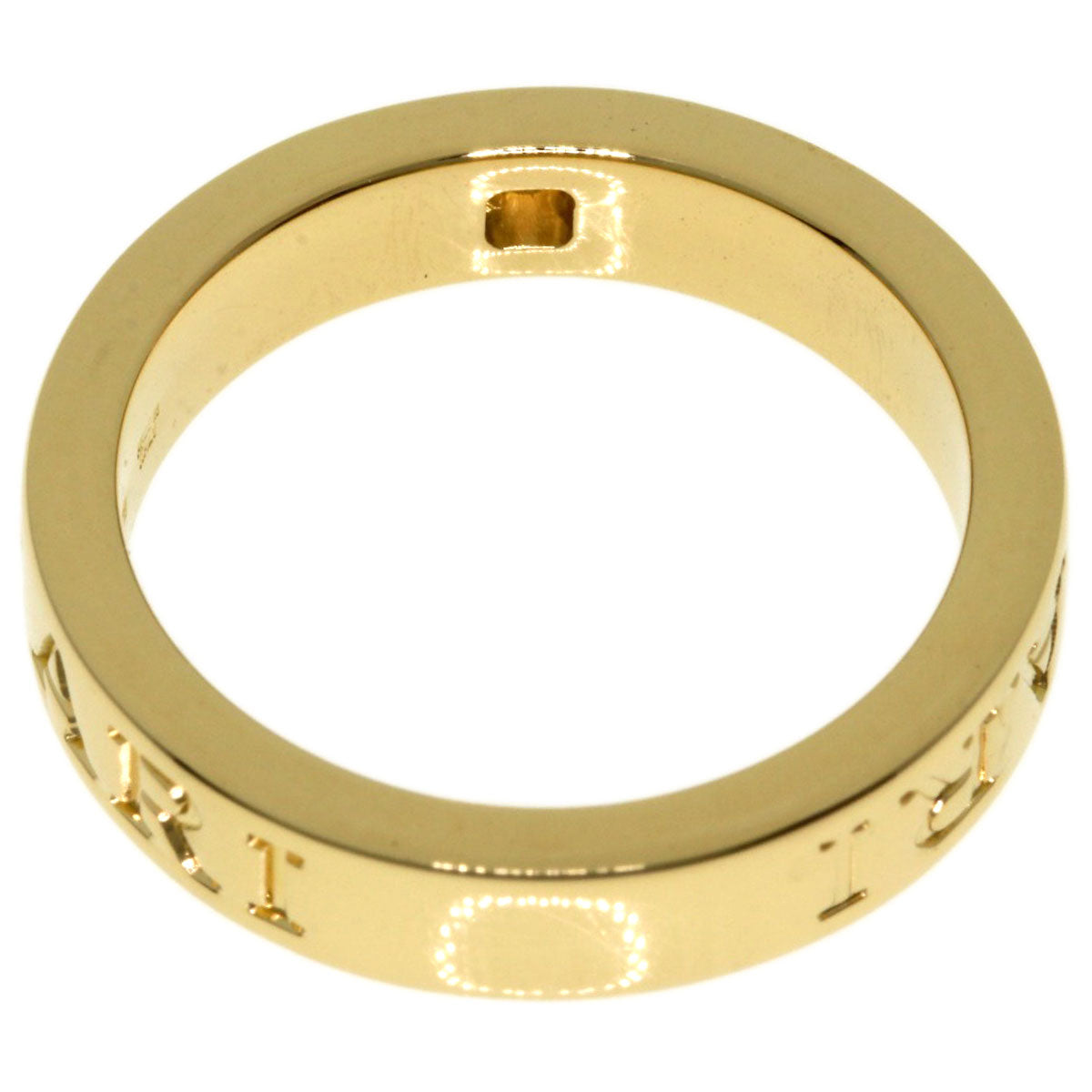 BVLGARI Double logo 1P Diamond Ring K18 Yellow Gold Ladies [Used]