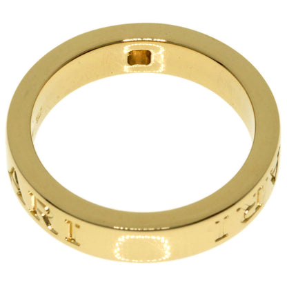 BVLGARI Double logo 1P Diamond Ring K18 Yellow Gold Ladies [Used]