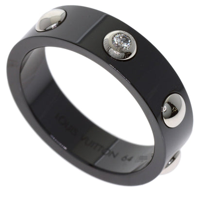 LOUIS VUITTON Petite Bague Crew 1P Diamond #64 Ring Ceramic PT950Ladies [Used]