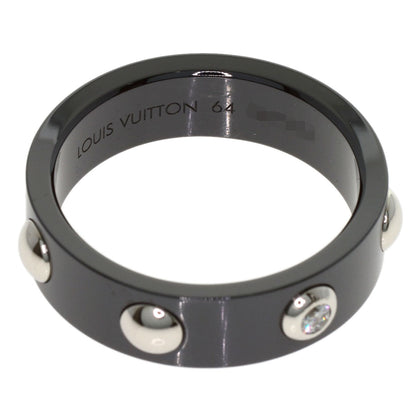 LOUIS VUITTON Petite Bague Crew 1P Diamond #64 Ring Ceramic PT950Ladies [Used]