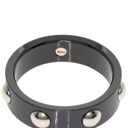 LOUIS VUITTON Petite Bague Crew 1P Diamond #64 Ring Ceramic PT950Ladies [Used]