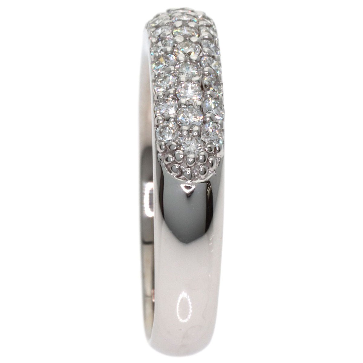 Ponte Vecchio Pave Diamond Ring K18 White Gold Ladies [Used]