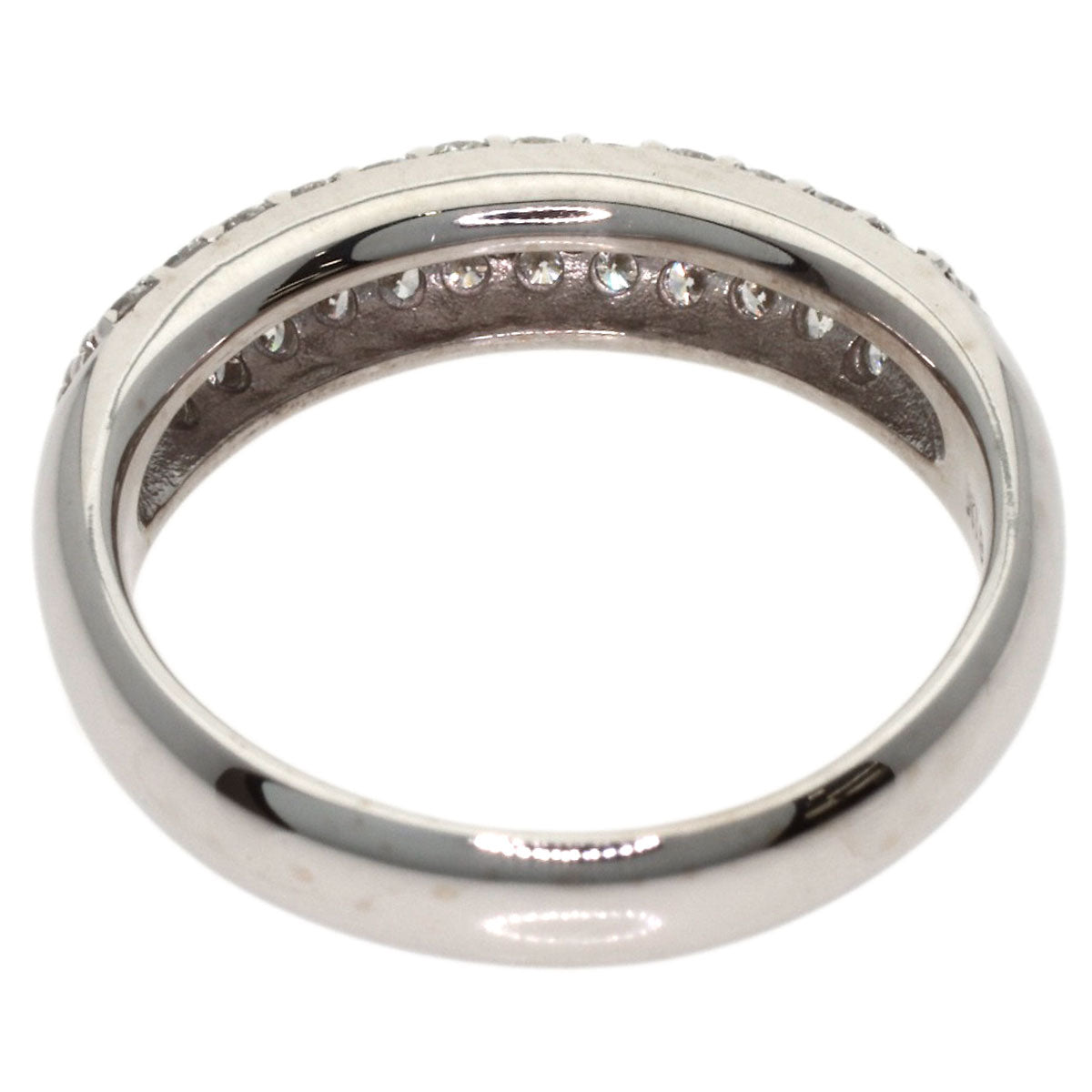 Ponte Vecchio Pave Diamond Ring K18 White Gold Ladies [Used]