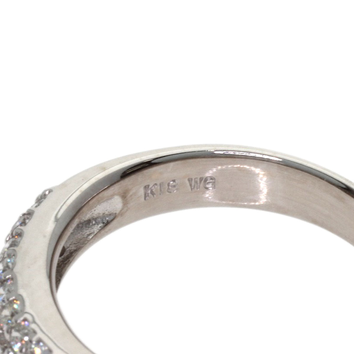 Ponte Vecchio Pave Diamond Ring K18 White Gold Ladies [Used]