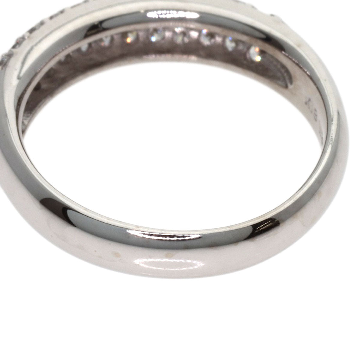 Ponte Vecchio Pave Diamond Ring K18 White Gold Ladies [Used]