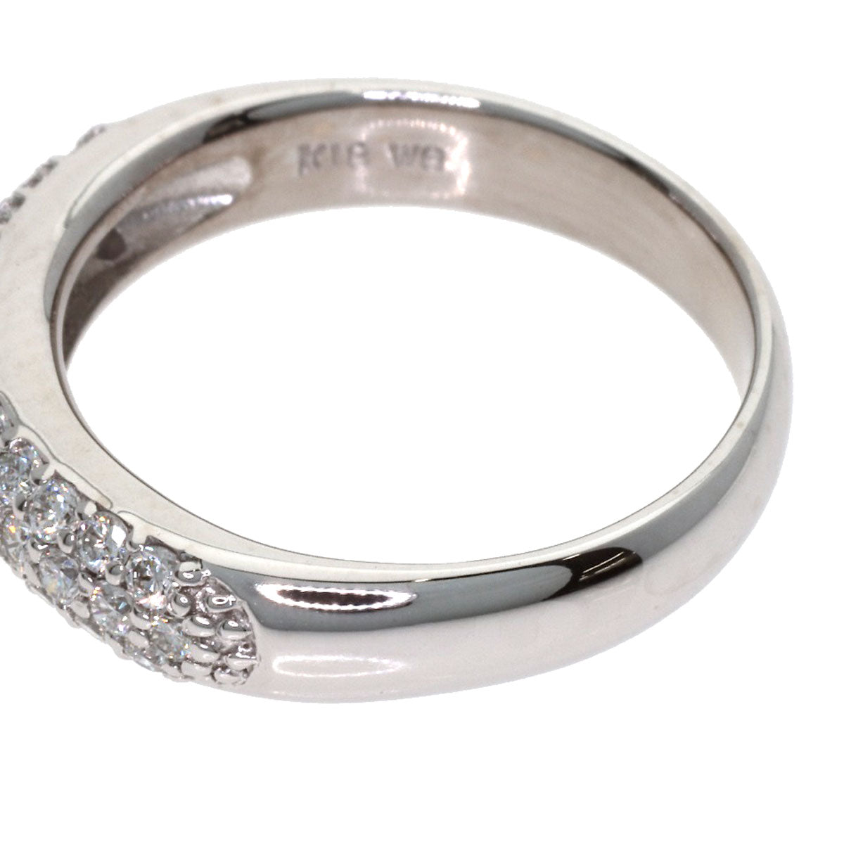Ponte Vecchio Pave Diamond Ring K18 White Gold Ladies [Used]