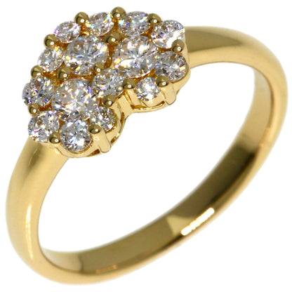 Ponte Vecchio Heart motif Diamond Ring K18 Yellow Gold Ladies [Used]