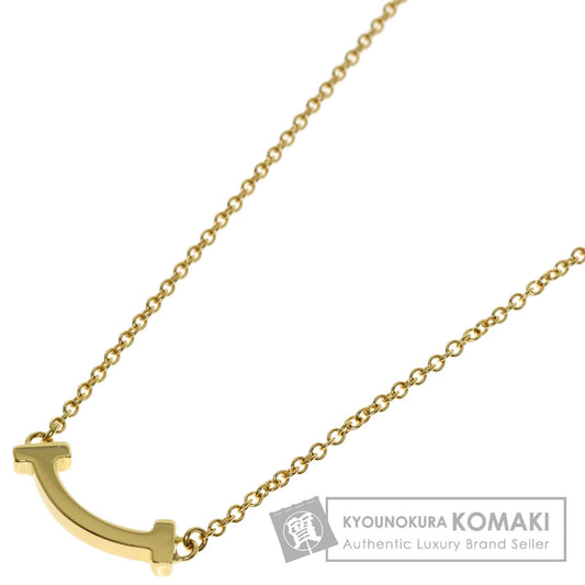 TIFFANY&Co. T Smile Mini Necklace K18 Yellow Gold Ladies [Used]