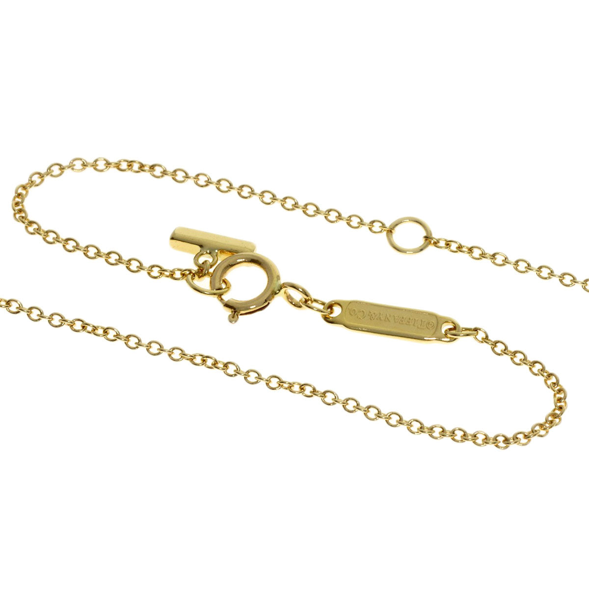 TIFFANY&Co. T Smile Mini Necklace K18 Yellow Gold Ladies [Used]