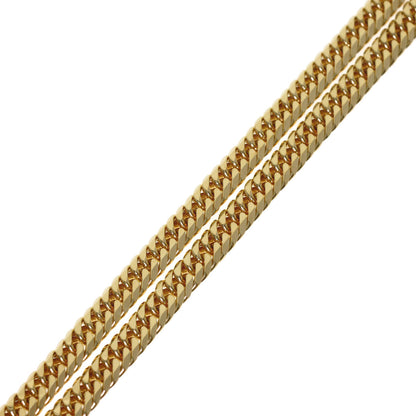 Curb chain Kihei W6 side Necklace K18 Yellow Gold 30g　Ladies