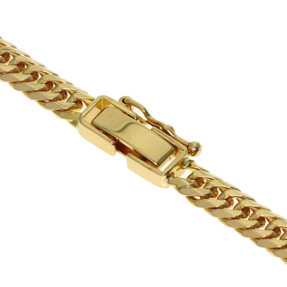 Curb chain Kihei W6 side Necklace K18 Yellow Gold 30g　Ladies