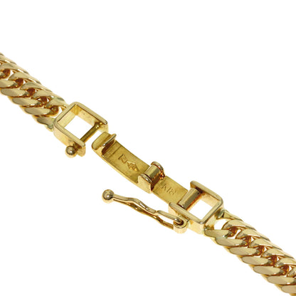 Curb chain Kihei W6 side Necklace K18 Yellow Gold 30g　Ladies