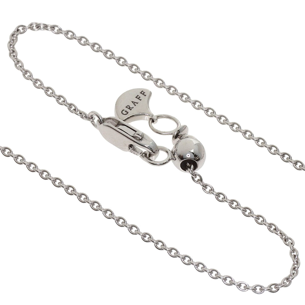 GRAFF Icon Heart Shape Diamond Necklace K18 White Gold Ladies [Used]