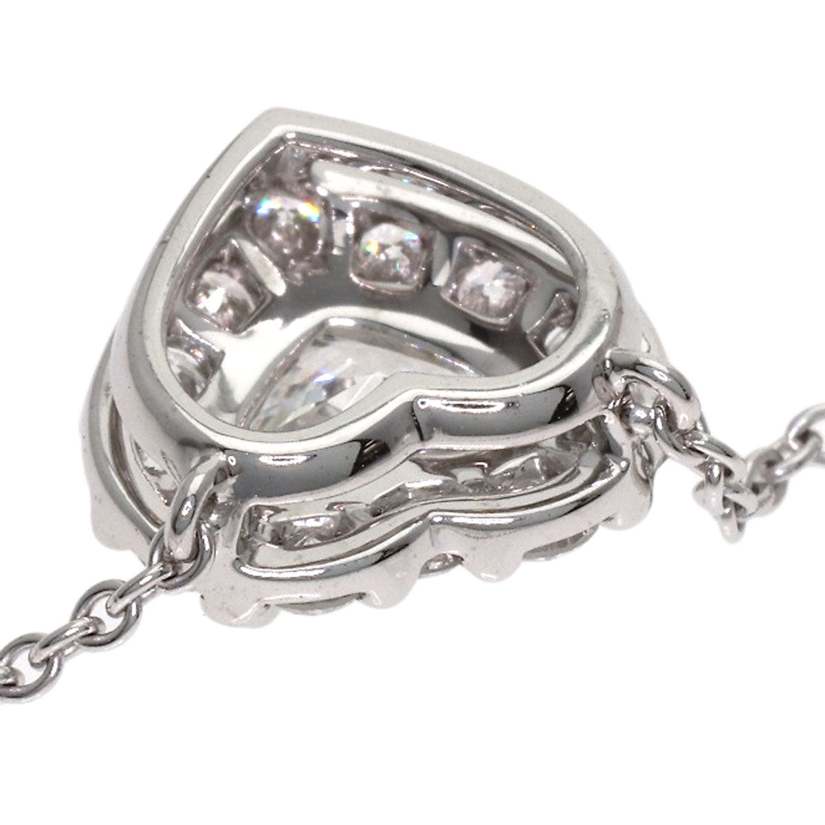 GRAFF Icon Heart Shape Diamond Necklace K18 White Gold Ladies [Used]