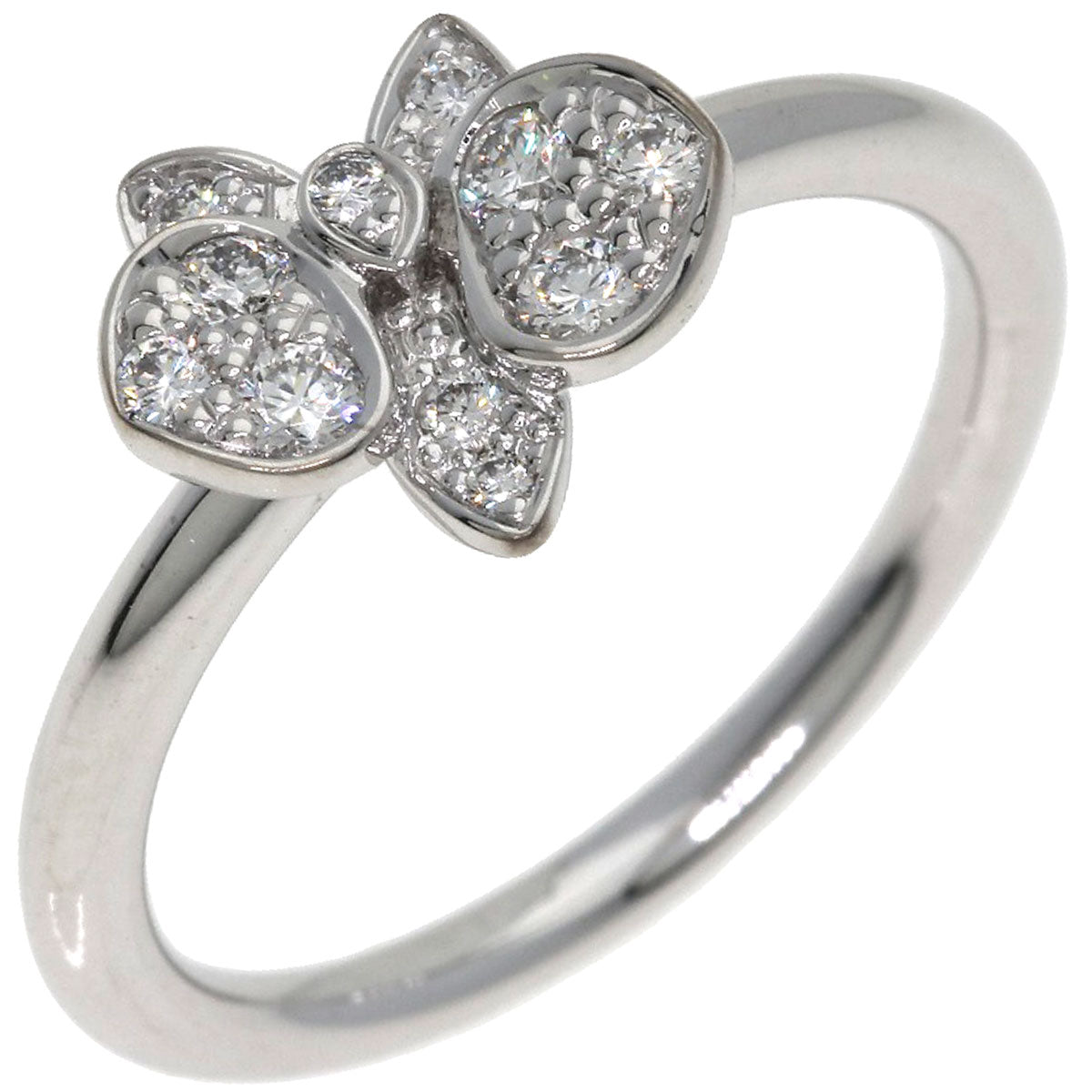 CARTIER Caresse d'Orchidée par Cartier Diamond #47 Ring K18 White Gold Ladies [Used]