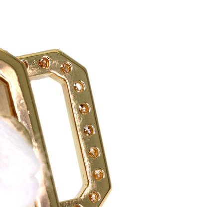 WALTHAM swing diamond Pendant top K18 Yellow Gold Ladies [Used]