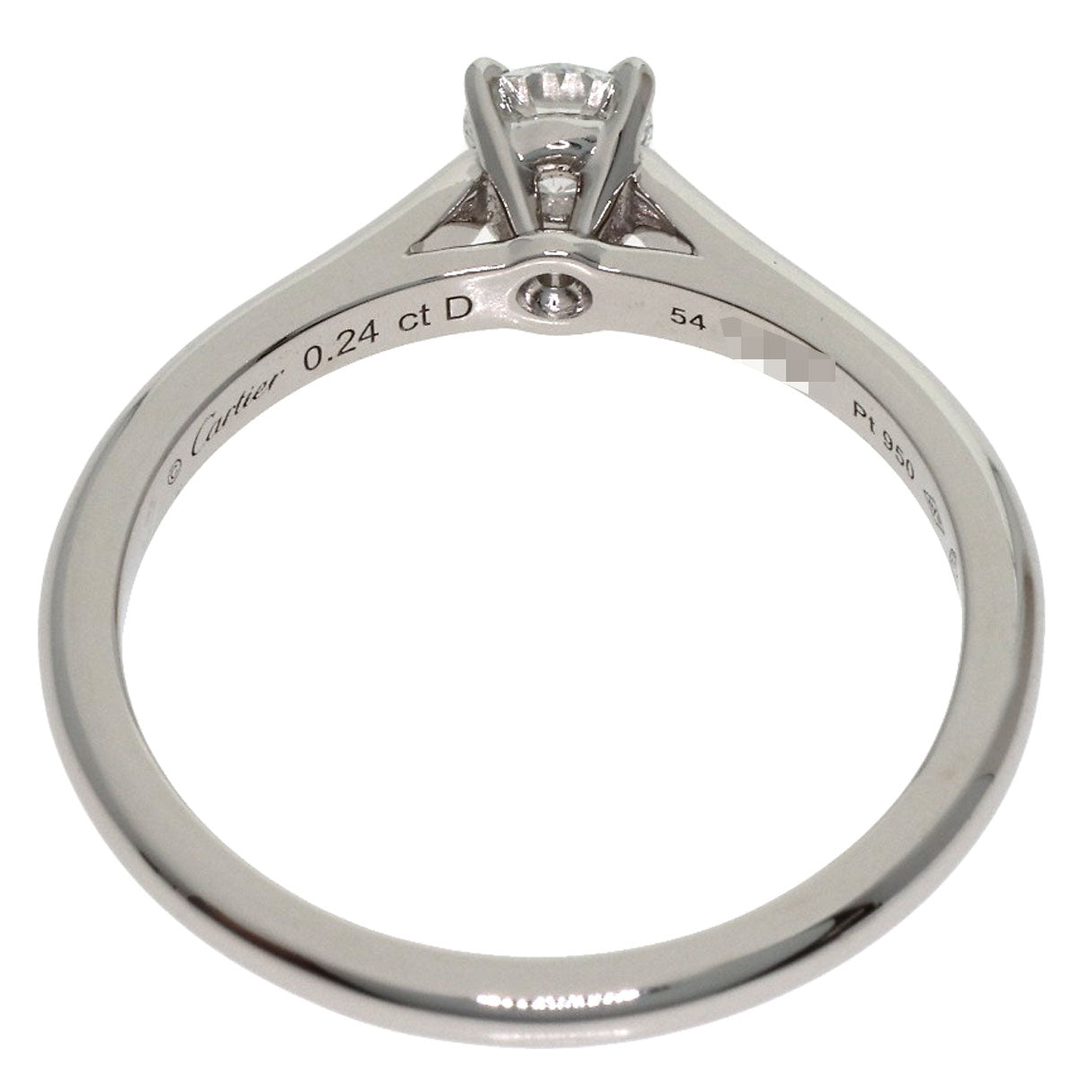 CARTIER Solitaire 1P Diamond #54 Ring Platinum PT950 Ladies [Used]