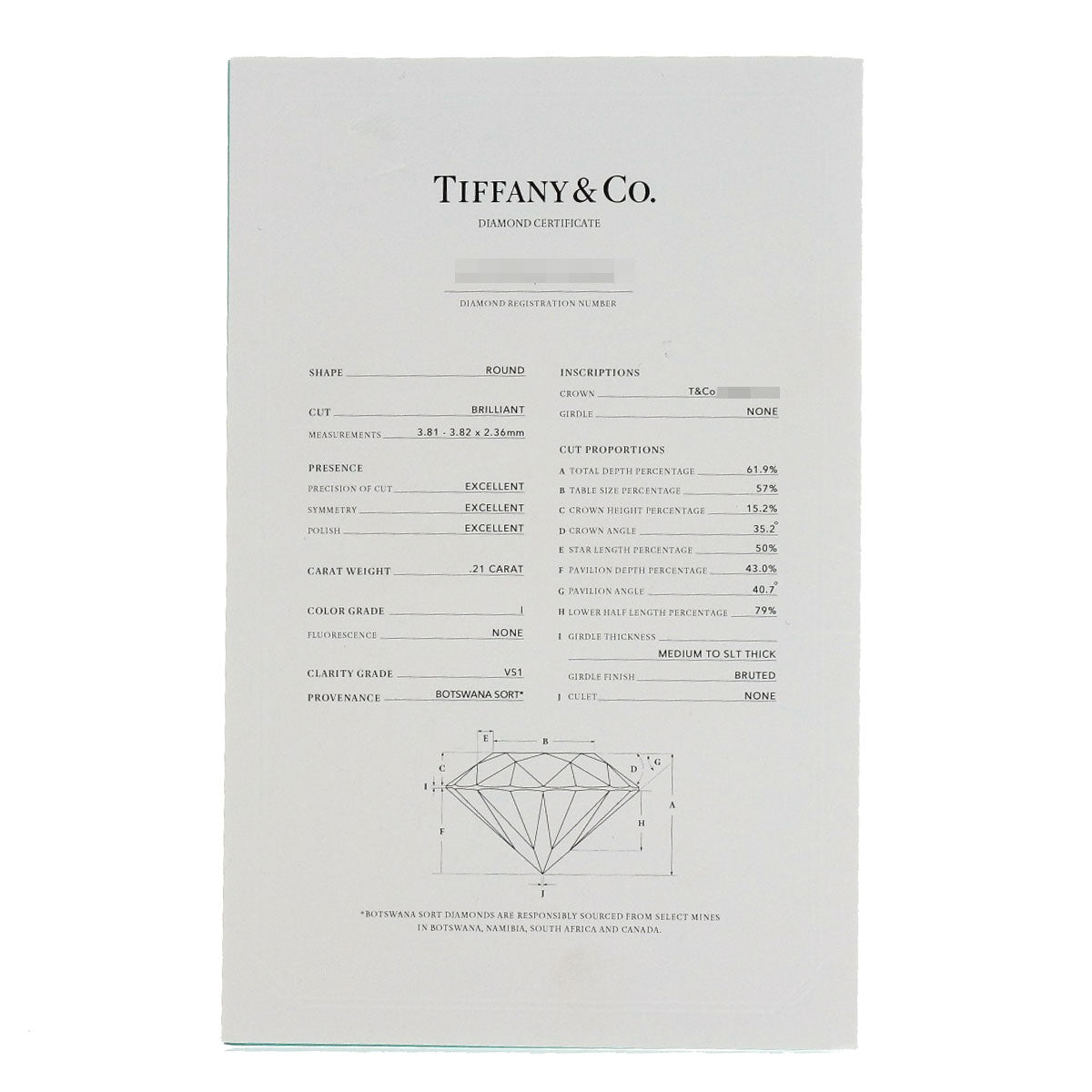 TIFFANY&Co. Harmony Diamond I-VS1-EX Ring Platinum PT950 Ladies [Used]