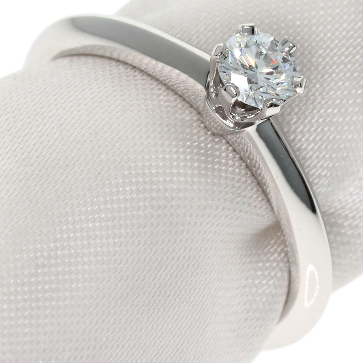 TIFFANY&Co. Solitaire Diamond Knife Edge F-IF-VG Ring Platinum PT950 Ladies [Used]