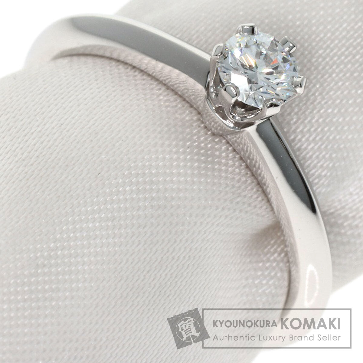TIFFANY&Co. Solitaire Diamond Knife Edge F-IF-VG Ring Platinum PT950 Ladies [Used]