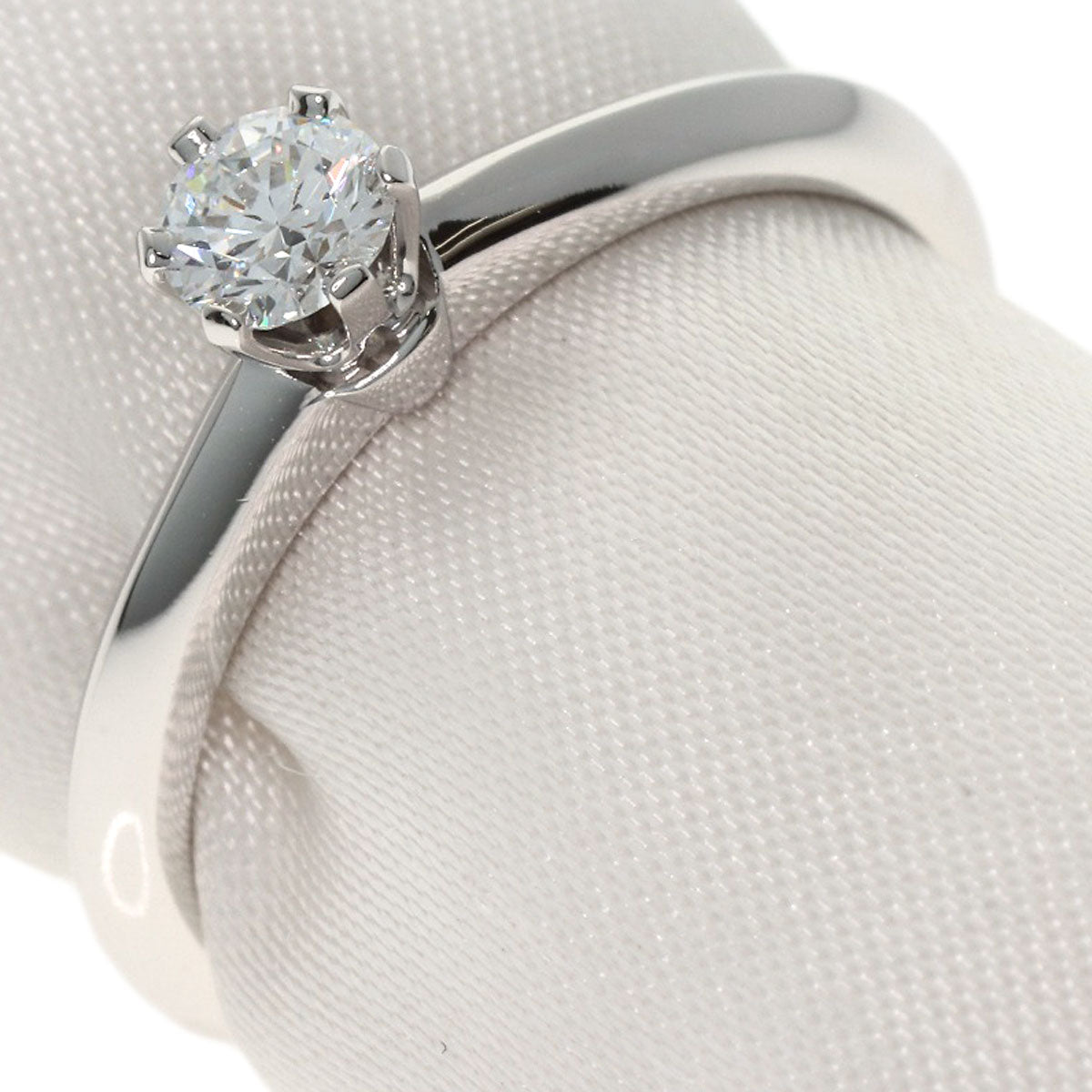 TIFFANY&Co. Solitaire Diamond Knife Edge F-IF-VG Ring Platinum PT950 Ladies [Used]
